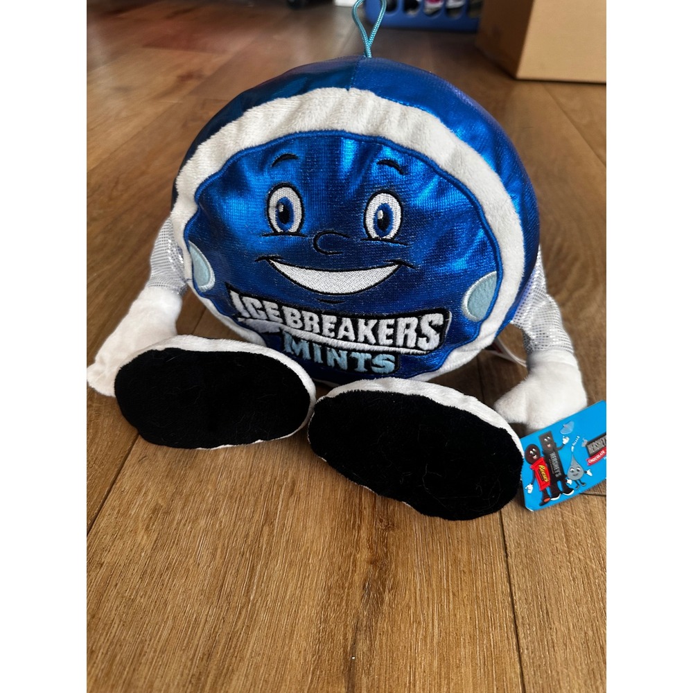 Hershey's Chocolate World Ice Breakers Mints Plush Mascot Blue Collectible 10"